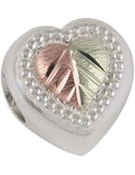 Black Hills Gold by Coleman Sterling Silver Heart Memory Bead