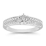 0.65 Carat Opulent Diamond Ring in 14K White Gold
