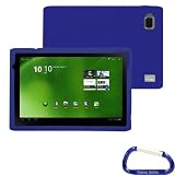 Gizmo Dorks Silicone Skin Cover (Blue) with Carabiner Key Chain for the Acer Iconia Tab A500