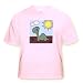 Cute Baby Green Dinosaur Scene - Adult Light-Pink-T-Shirt Large