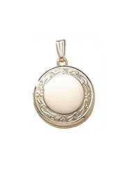 14K Gold Filled Round Locket 3/4 inch x 3/4 inch