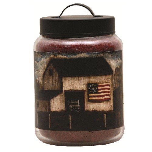 Goose Creek 64-Ounce Apple Spice Jar Candle with Mcarthurs Farm Folk Art