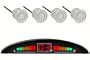Einparkhilfe mit Farb-Display und 4 Sensoren in Silber