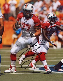 Jake Long Autographed / Signed Miami Dolphins All-Star Football 8x10 Photo