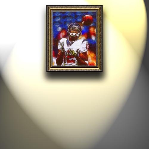 Completely Handpainted American Football Sport Painting, Custom Order FL8156, Oil on Canvas, with Option to Paint Jerry, Brett & Co. from Any Other Favorite Photograph or Picture, Unframed, Size 22'' x 27