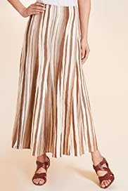 Per Una Pure Linen Striped Maxi Skirt
