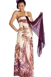 One Shoulder Polyester/Silk Sheer Belted Prom Dress/Party Dress  With a Ribbon 