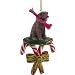 Chocolate Labrador Retriever Candy Cane Christmas Ornament