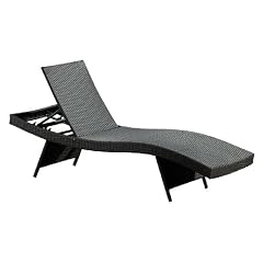 Ambientehome 63707 Gartenliege Nairobi Polyrattan, schwarz