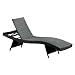 Ambientehome 63707 Gartenliege Nairobi Polyrattan, schwarz