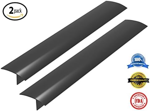 Roxima Inc. Kitchen Stove Counter Gap Covers (2 Packs) Premium Silicone GUARANTEED Oven Spill Guard - BLACK &amp; WHITE