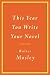 Image of This Year You Write Your Novel