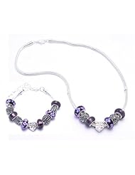 Best Friend Charm Bracelet and Necklace Gift Set Girls Pandora Style Gift Boxed