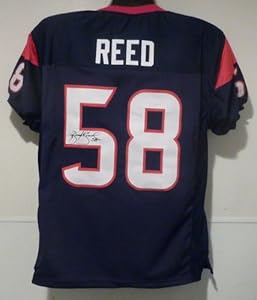 Brooks Reed Autographed Houston Texans Blue size XL Jersey