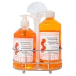 Upper Canada Soap & Candle Kitchen New Caddy Set with Dish Soap and Hand Wash, Clementine with Candied Ginger