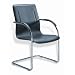 Boss Black Vinyl Guest Chair with Chrome Frame, Set of 4
