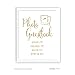 Andaz Press Wedding Party Signs, Gold Glitter Print, 8.5x11-inch, Photo Guestbook Snap It, Shake It, Sign It, Stick It, Polaroid Sign 1-Pack, Not Real Glitter
