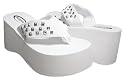 White Silver Studded Mondo Sole Thongs Flip-flops