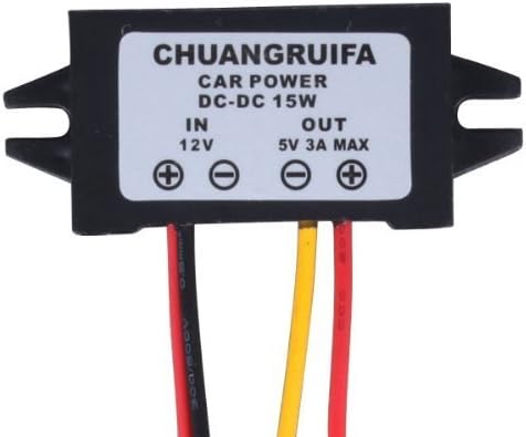 Kimdrox Car LED Display Power Supply 12V to 5V 3A DC/DC Buck Converter Module