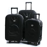 Hochwertiges Trolley Set 3-teilig + Koffergurte mit Zahlenschloss