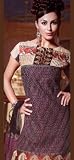 Party Wear Black Faux Georgette Embroidered Salwar Kameez Unstitched Dress Material with Dupatta