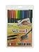 Uchida 1122-12A Le Plume II Double-Ended Markers with Brush and Fine Tips, Primary, Set of 12