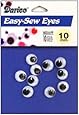 Sew On Wiggle Eyes-10mm 10/Pkg