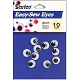 Sew On Wiggle Eyes-10mm 10/Pkg