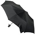 Totes Titanium Auto-Open/Close Umbrella, Black