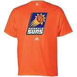 NBA Men's Phoenix Suns Short Sleeve T- Shirt (Orange, Large)