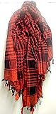 Brick Red / Black Arab Kafiyah Head Scarf Shemagh