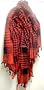 Brick Red / Black Arab Kafiyah Head Scarf Shemagh