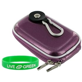Hard Shell Carrying Case (Candy Lilac) for Flip Mino Series Camcorder White