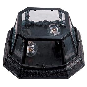 Maxim 30269WGOB Garden 2-Light Outdoor Ceiling Mount Oriental Bronze Water Glass Glass