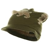 Regular Lion Rasta Beanie Visor Hat-Olive