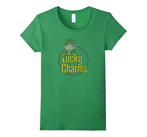 Women's Lucky Charms Cereal T-Shirt | Classic Look style # 22845 Large Grass