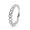 Platinum Plated Sterling Silver Round Diamond Twisted Seven Stone Fashion Ring (1/6 cttw)