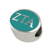 Zeta Tau Alpha Enamel Sorority Bead Charm Fits Most European Style Bracelets. High Quality Bead in Stock for Fast Shipping