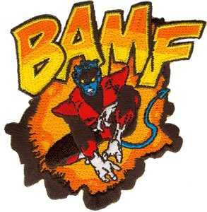  Marvel Comics Retro - Nightcrawler "BAMF" Logo Patch