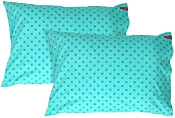 SWENYO Pillowcase Set of Two (Teal Polka Dot)