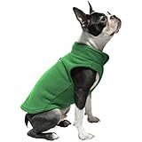 Gooby Every Day Fleece Cold Weather Dog Vest for Small Dogs, Green, Medium