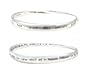 TWO (2) BRACELET SET - Bangle Style - One Engraved with SERENITY PRAYER and the Other Engraved with the LORD'S PRAYER ~ Silver Tone Metal (FB87)