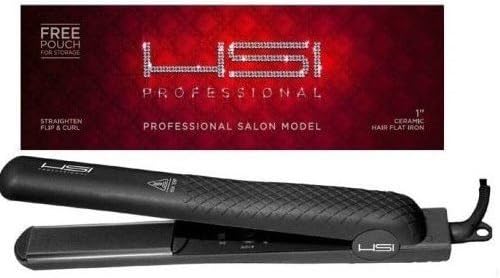 HSI PROFESSIONAL 1 CERAMIC TOURMALINE IONIC FLAT IRON HAIR STRAIGHTENER FREE GLOVE + POUCH AND travel size Argan Oil Leave In Hair Treatment. WORLDWIDE DUAL VOLTAGE 110v-220v