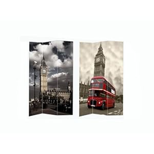 Paravent en toile 3 parties London
