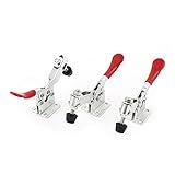 uxcell トグルクランプ　プラスチック製　シルバートーン　ソフトプラスチックカバー　3個入り