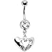 Crystalline Gem Celtic Irish Claddagh Belly Ring