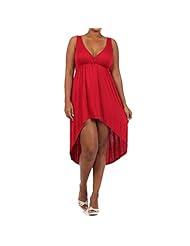 Plus Size V-neck Rayon/Spandex Flowy  Dress