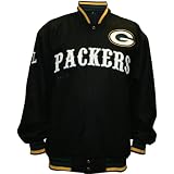 NFL Men's Green Bay Packers First Down Wool Jacket (Black, Small)