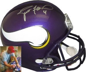 Brett Favre Autographed/Hand Signed Minnesota Vikings Full Size Replica Helmet- Favre Hologram