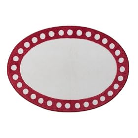 Dots Bath Rug - Red/ White (32x22.5")